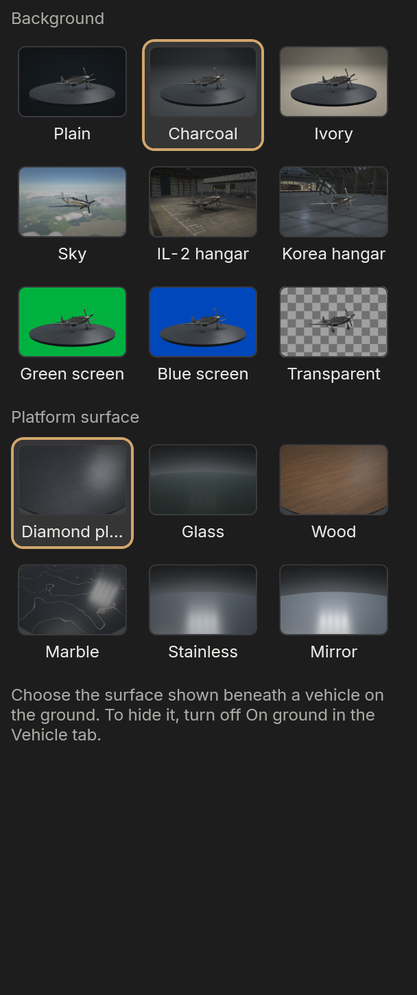 The Scene tab