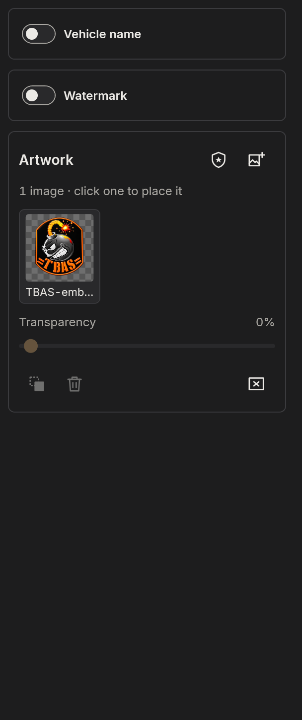 The Watermarks tab